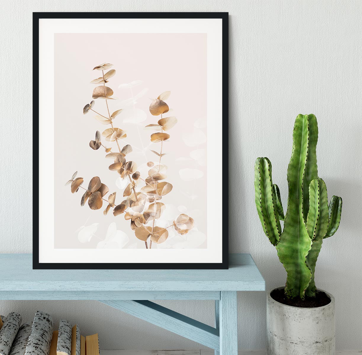 Eucalyptus Creative Gold 03 Framed Print - Canvas Art Rocks - 1