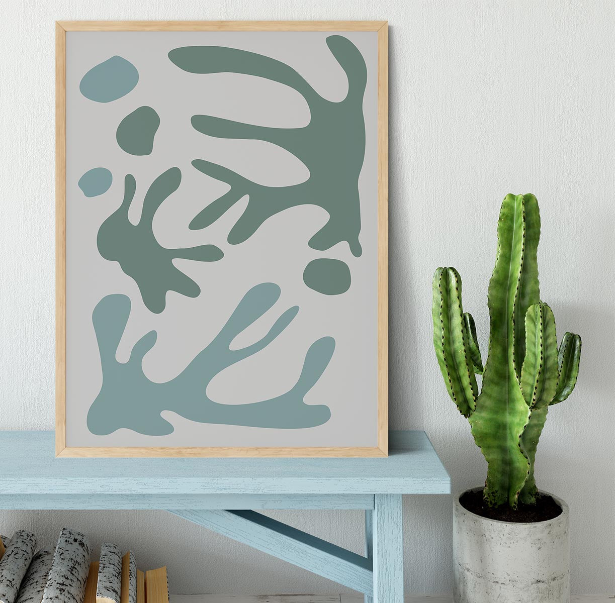 Seaweed Teal No 1 Framed Print - Canvas Art Rocks - 4