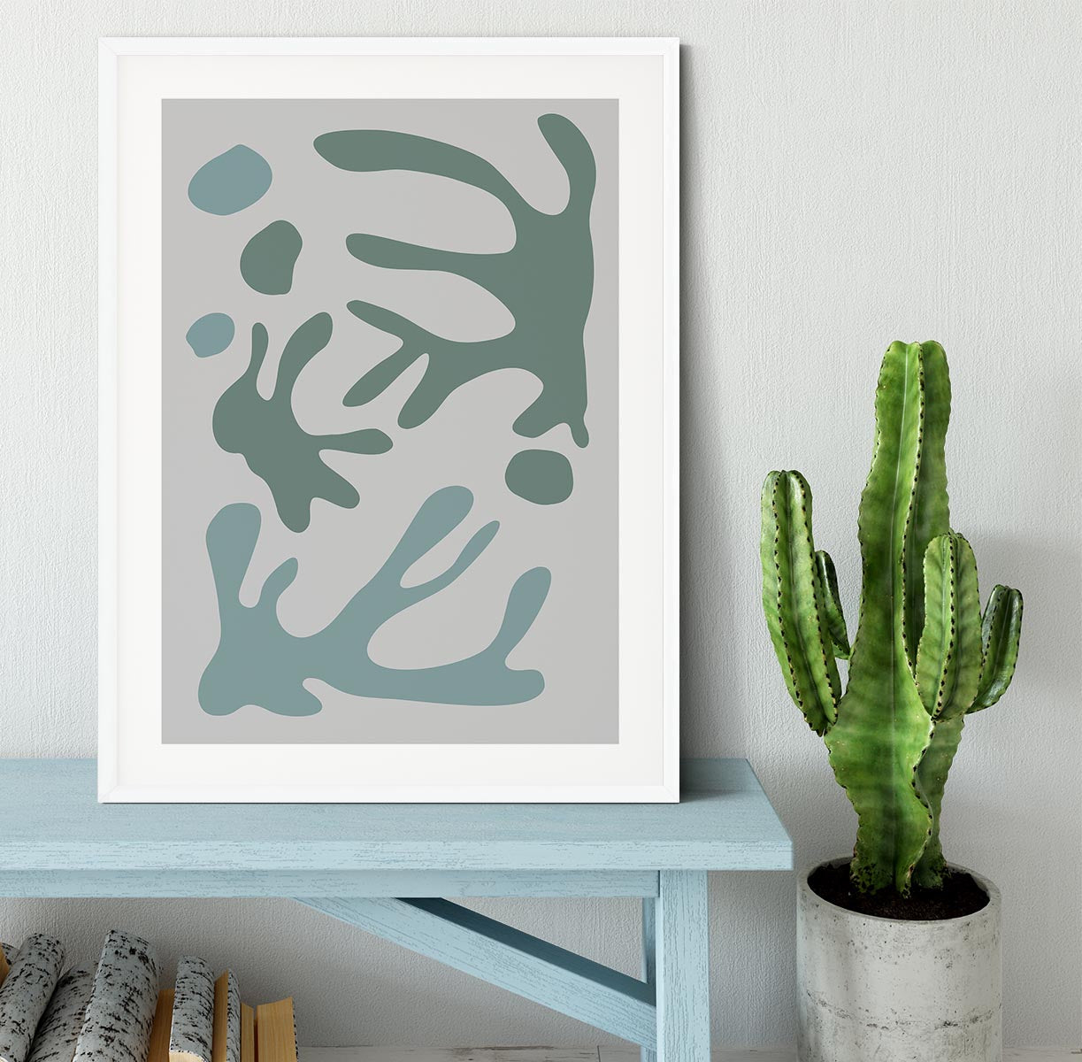 Seaweed Teal No 1 Framed Print - Canvas Art Rocks - 5