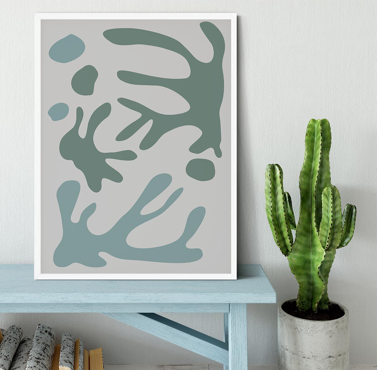 Seaweed Teal No 1 Framed Print - Canvas Art Rocks -6