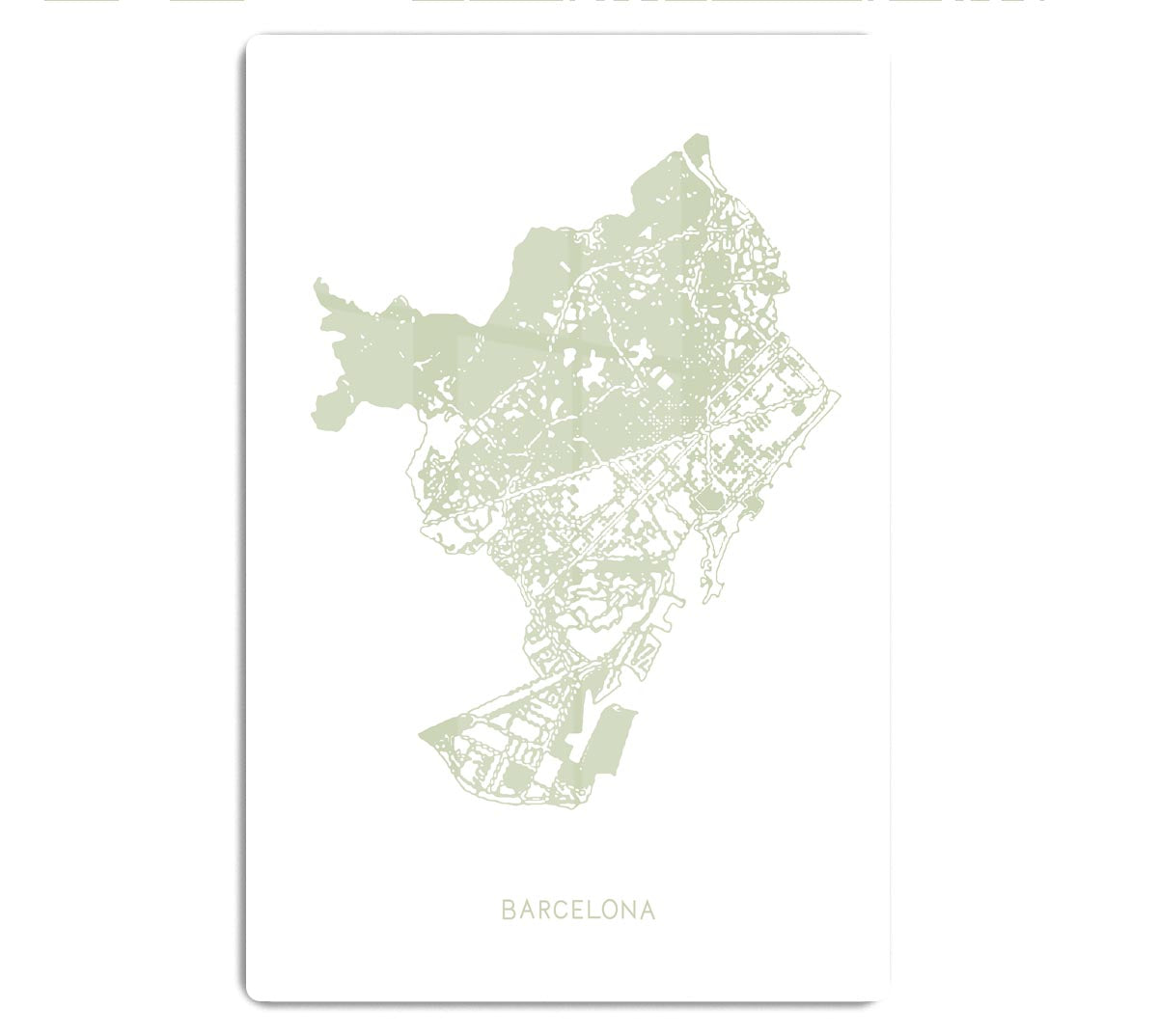 Barcelona Map HD Metal Print - Canvas Art Rocks - 1