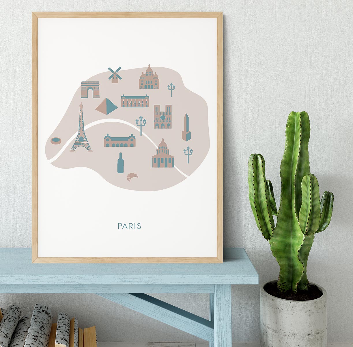 Paris Map Framed Print - Canvas Art Rocks - 4