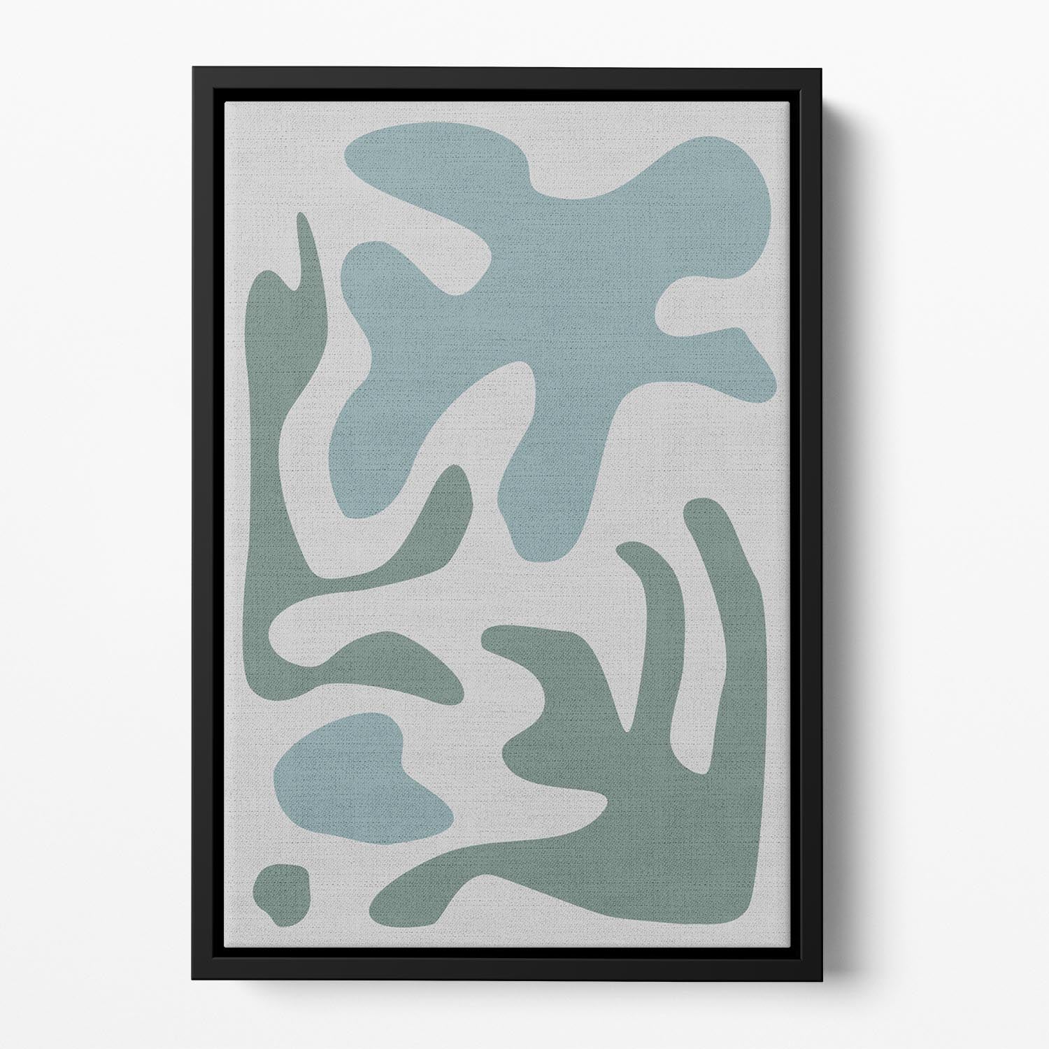Seaweed Teal No 2 Floating Framed Canvas - Canvas Art Rocks - 2