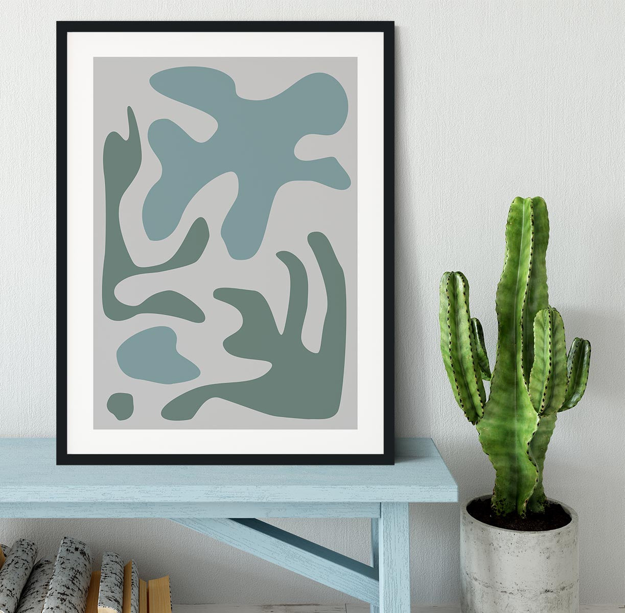 Seaweed Teal No 2 Framed Print - Canvas Art Rocks - 1