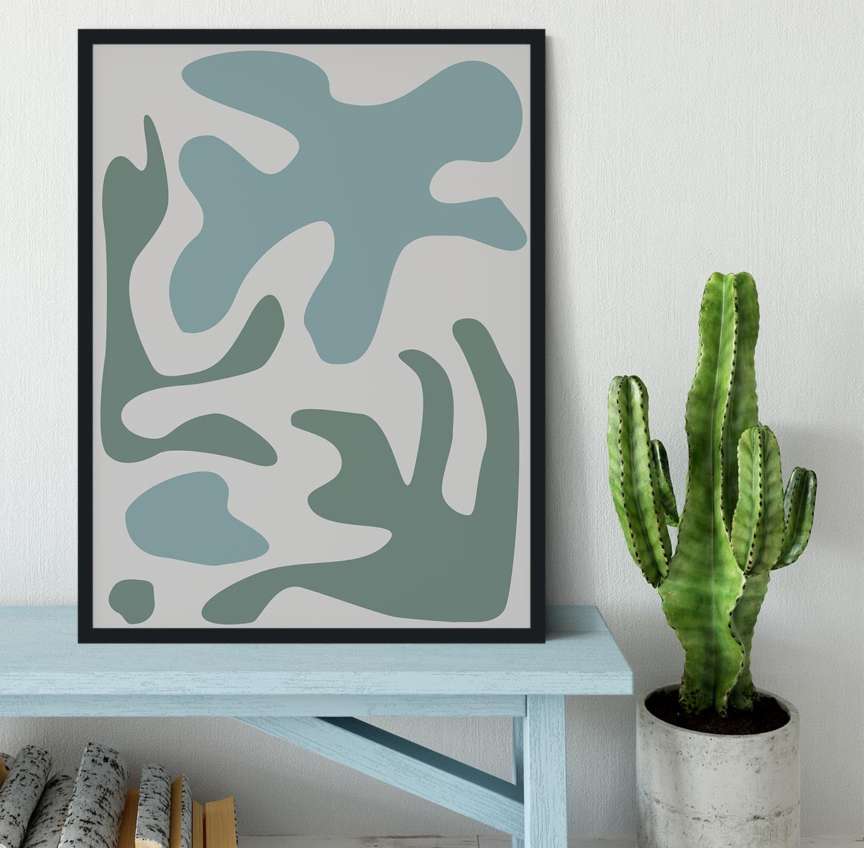Seaweed Teal No 2 Framed Print - Canvas Art Rocks - 2