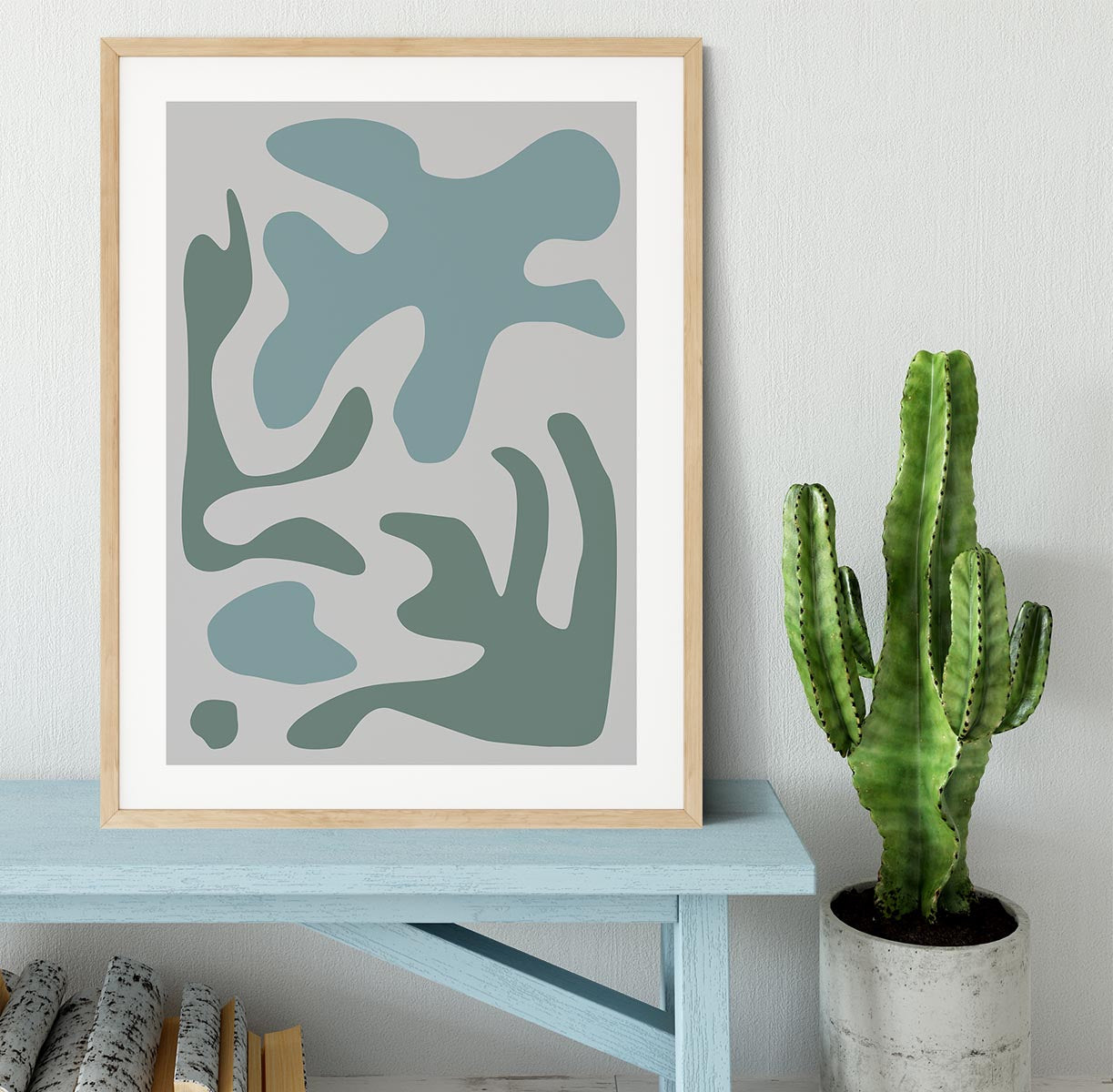 Seaweed Teal No 2 Framed Print - Canvas Art Rocks - 3