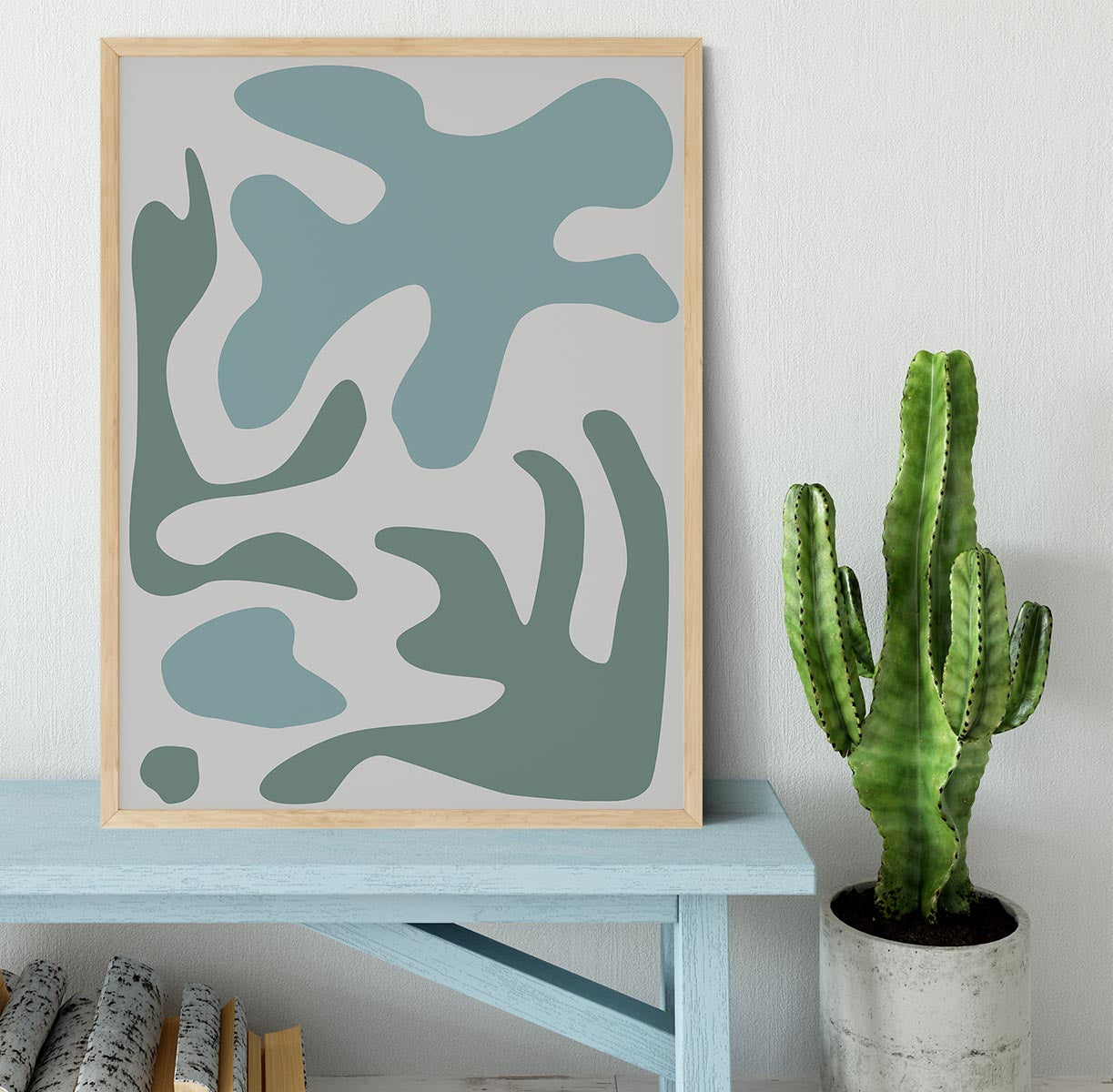 Seaweed Teal No 2 Framed Print - Canvas Art Rocks - 4