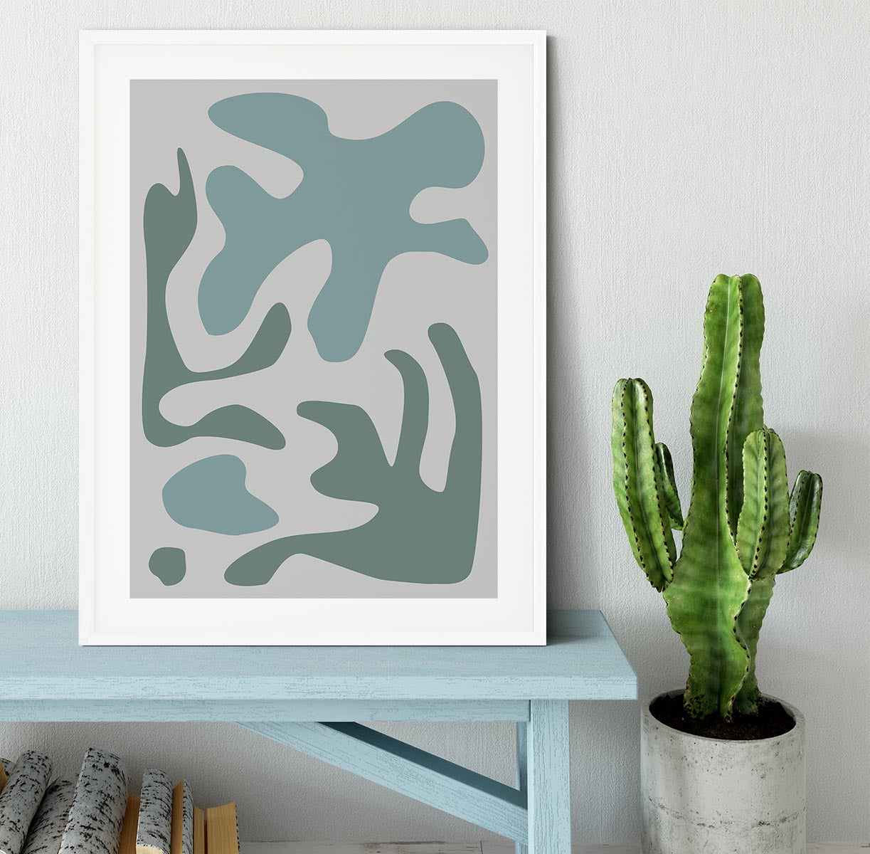 Seaweed Teal No 2 Framed Print - Canvas Art Rocks - 5