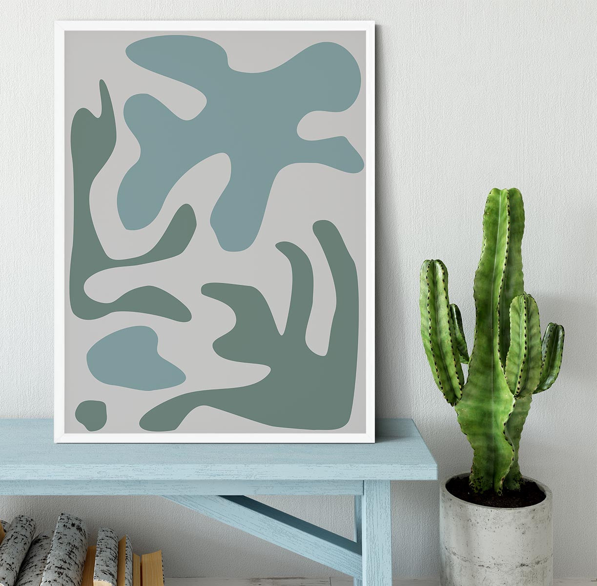Seaweed Teal No 2 Framed Print - Canvas Art Rocks -6