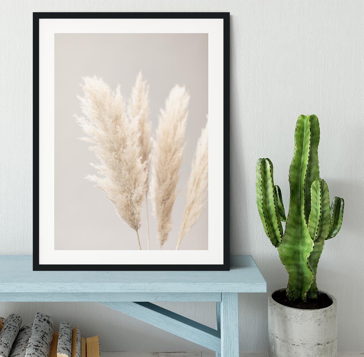 Pampas Grass Grey 02 Framed Print - Canvas Art Rocks - 1