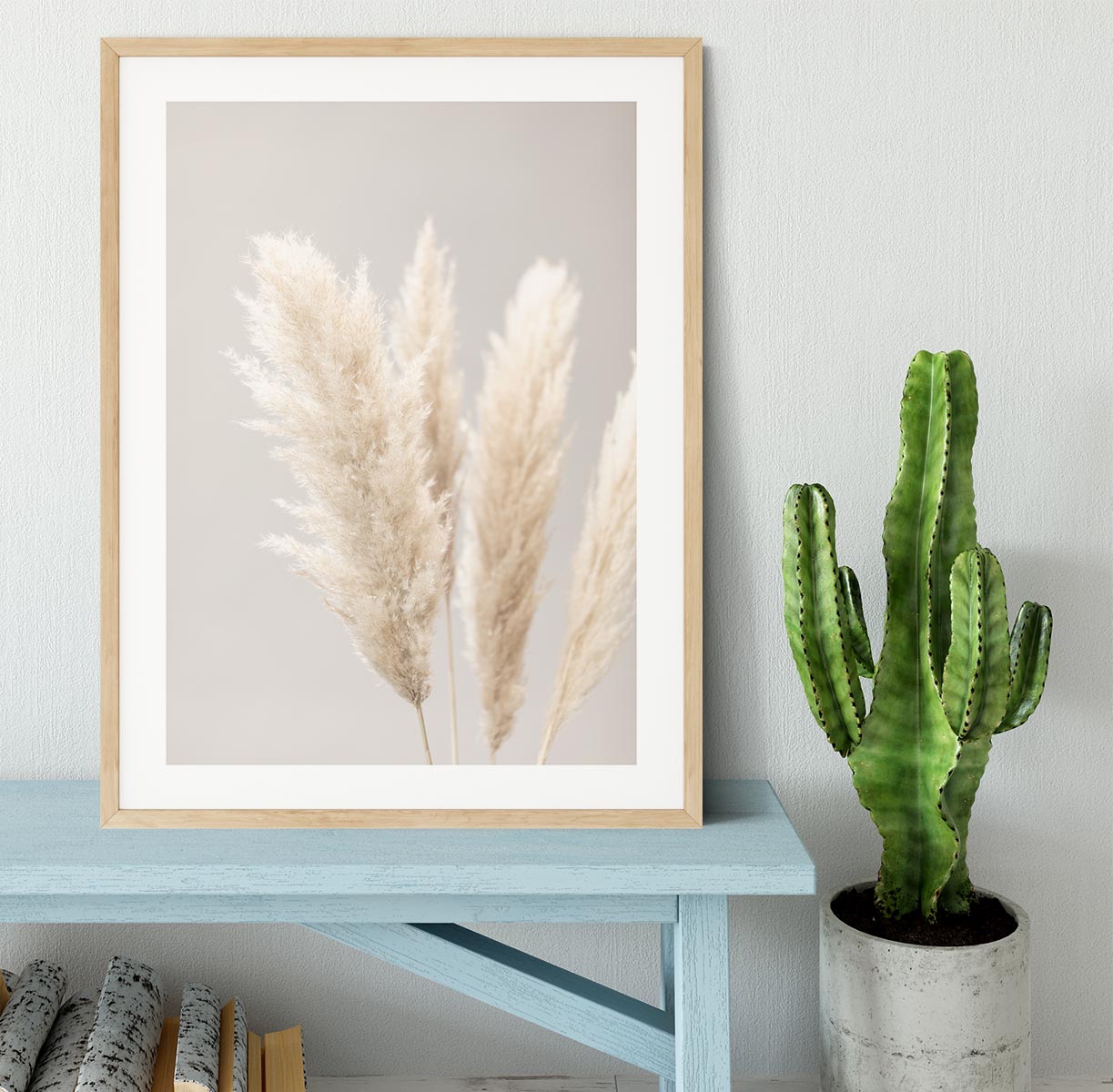 Pampas Grass Grey 02 Framed Print - Canvas Art Rocks - 3