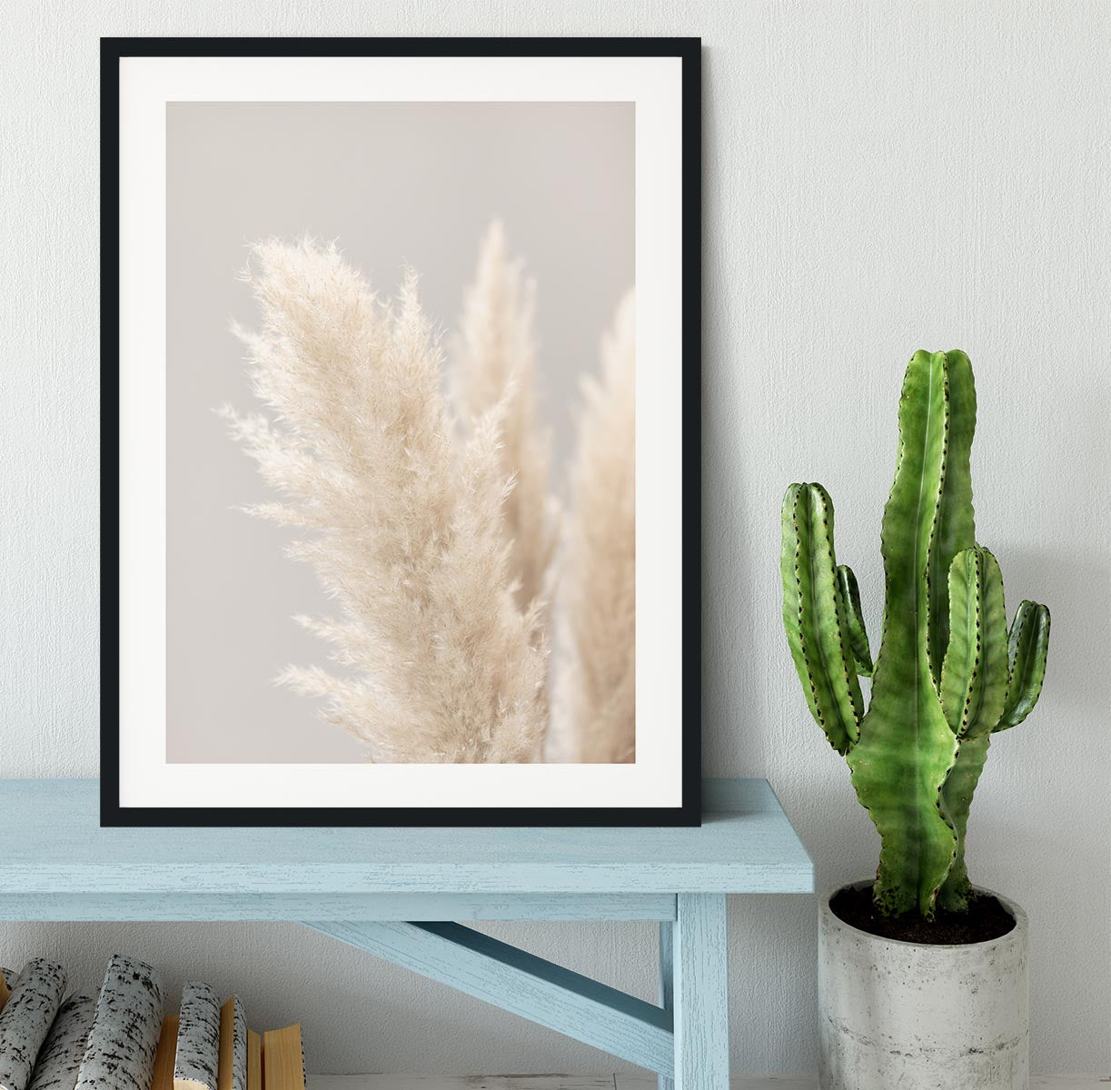 Pampas Grass Grey 03 Framed Print - Canvas Art Rocks - 1