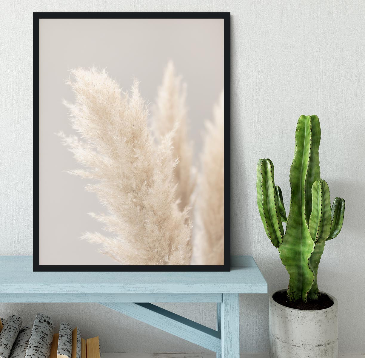 Pampas Grass Grey 03 Framed Print - Canvas Art Rocks - 2