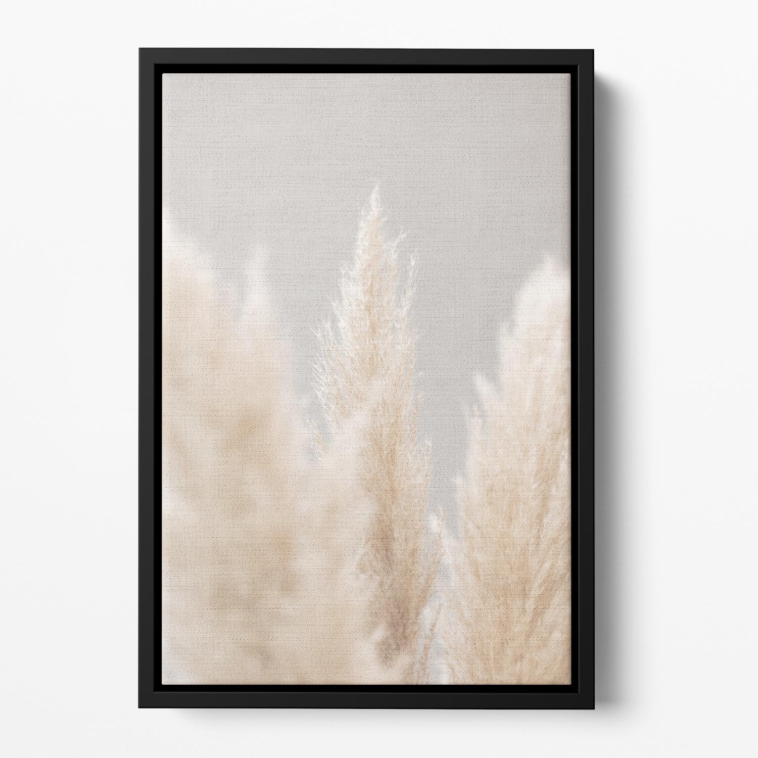 Pampas Grass Grey 04 Floating Framed Canvas - Canvas Art Rocks - 2