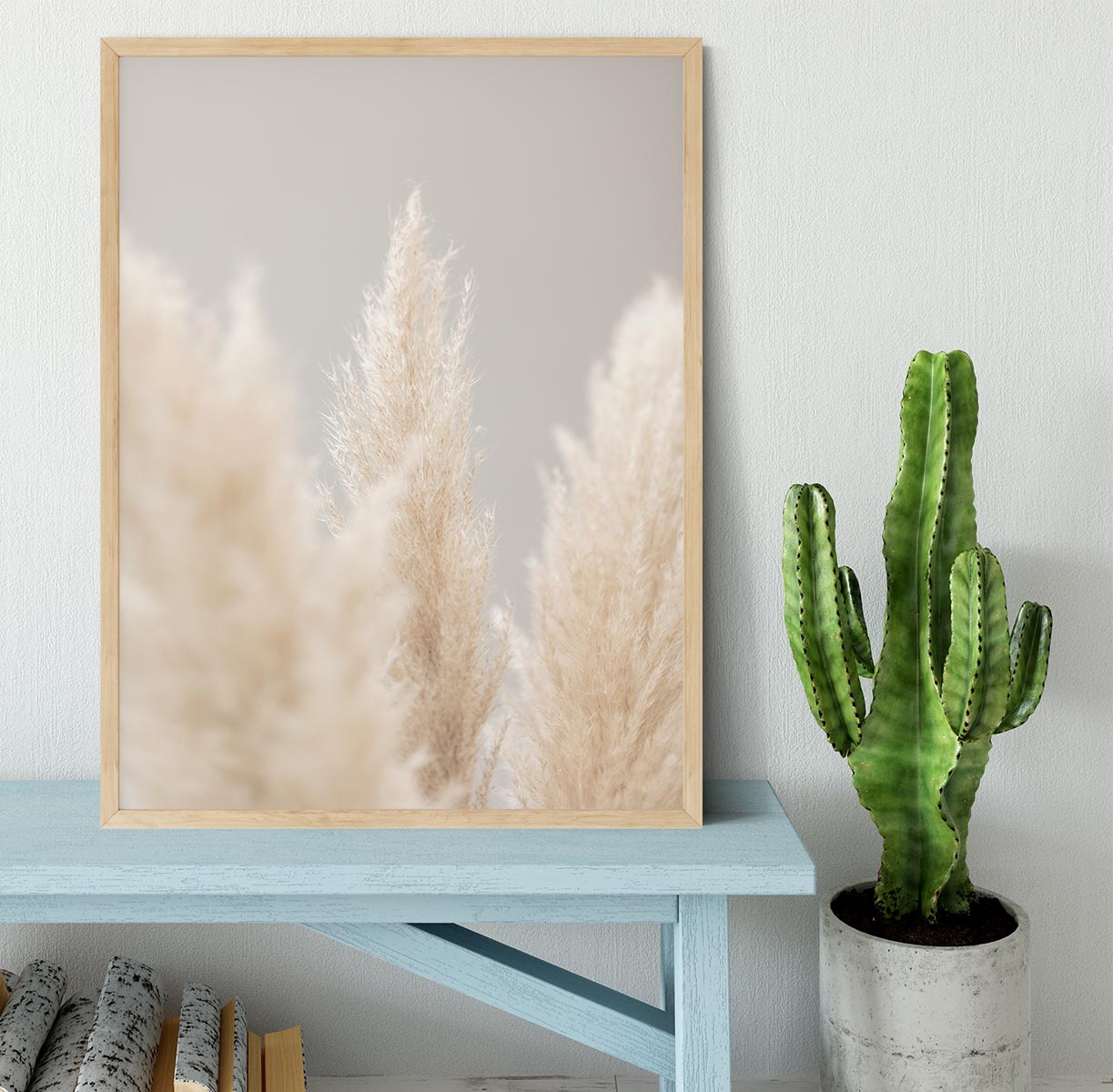 Pampas Grass Grey 04 Framed Print - Canvas Art Rocks - 4