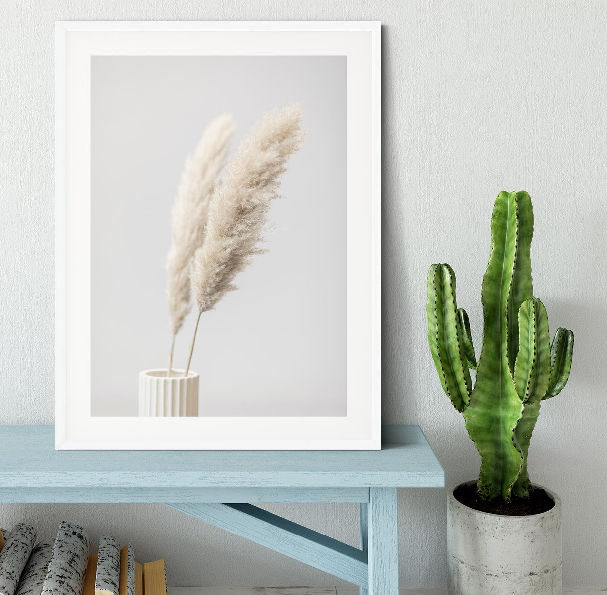 Pampas Grass Grey 11 Framed Print - Canvas Art Rocks - 5