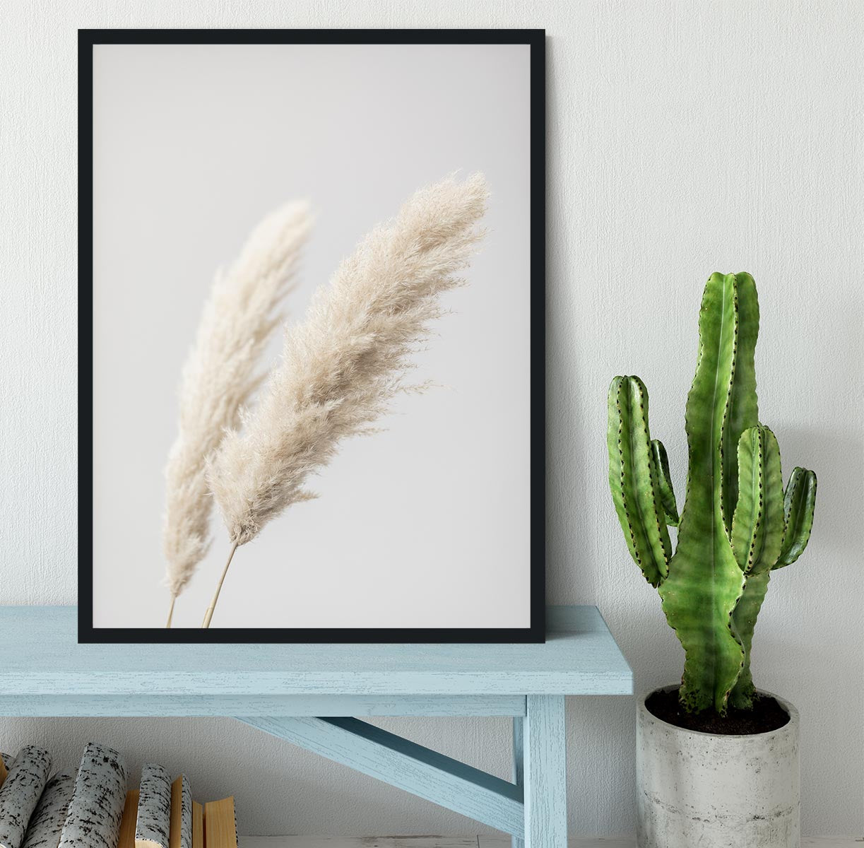 Pampas Grass Grey 13 Framed Print - Canvas Art Rocks - 2