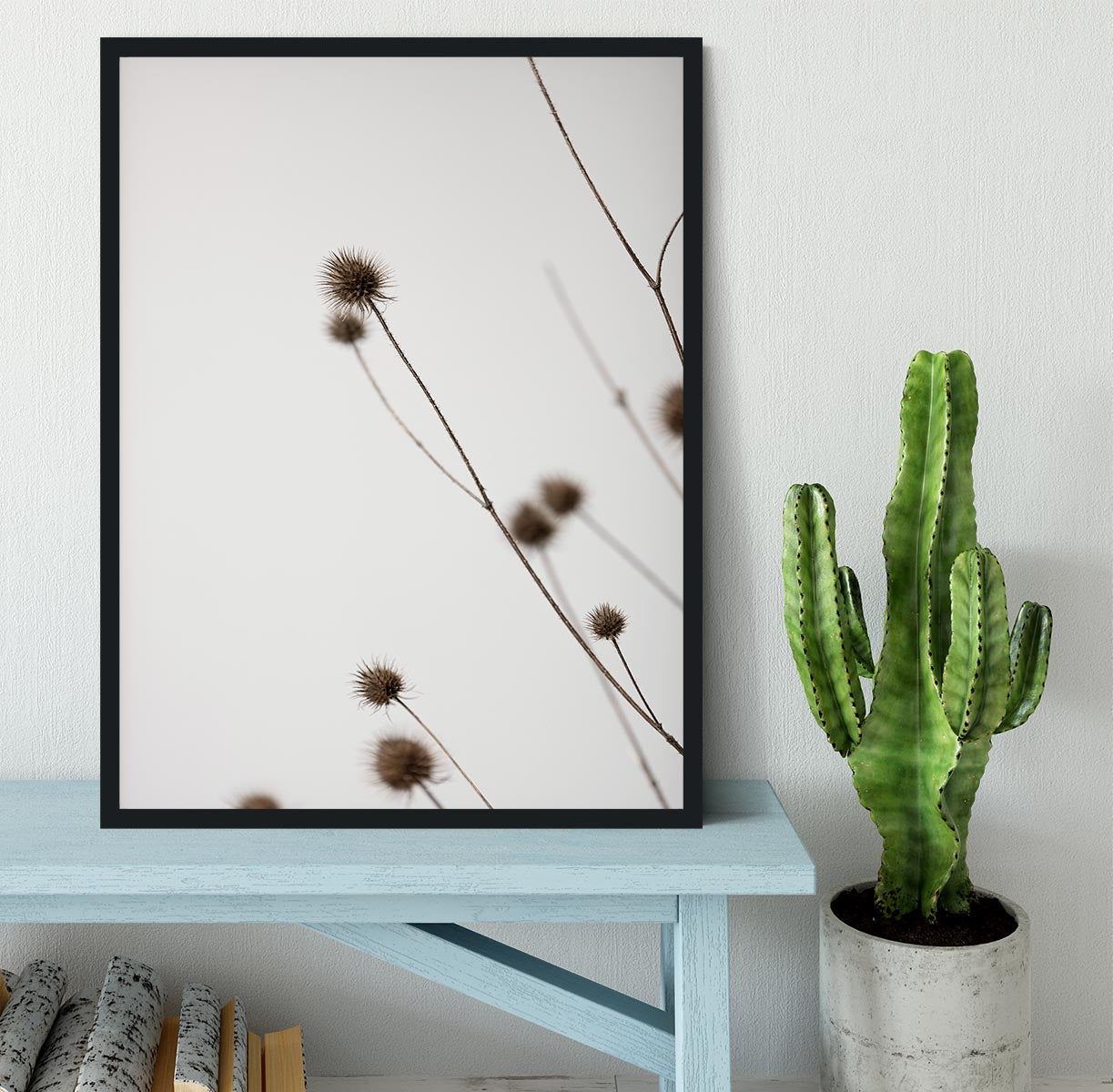 Thistle Grey 03 Framed Print - Canvas Art Rocks - 2