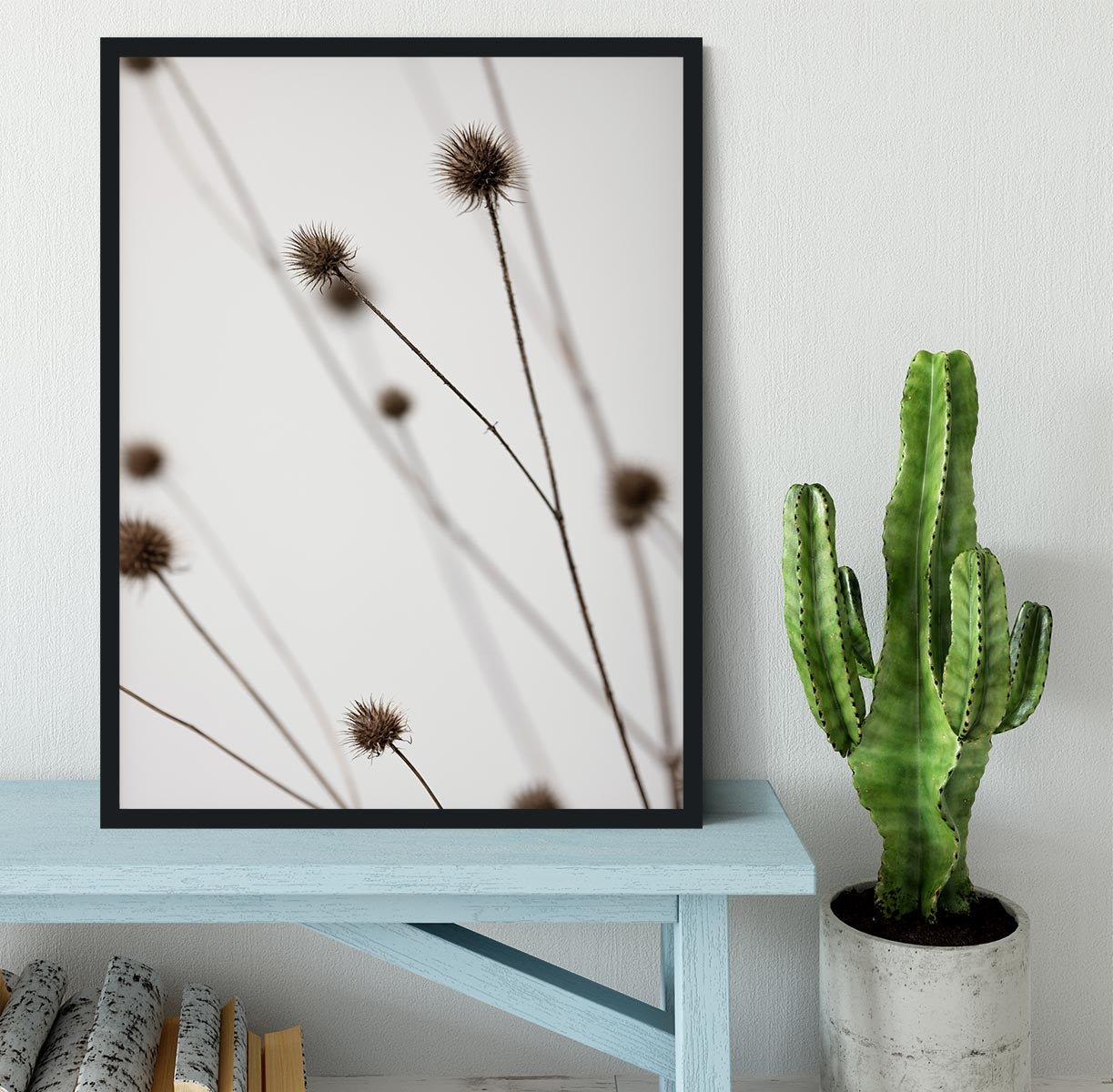 Thistle Grey 05 Framed Print - Canvas Art Rocks - 2