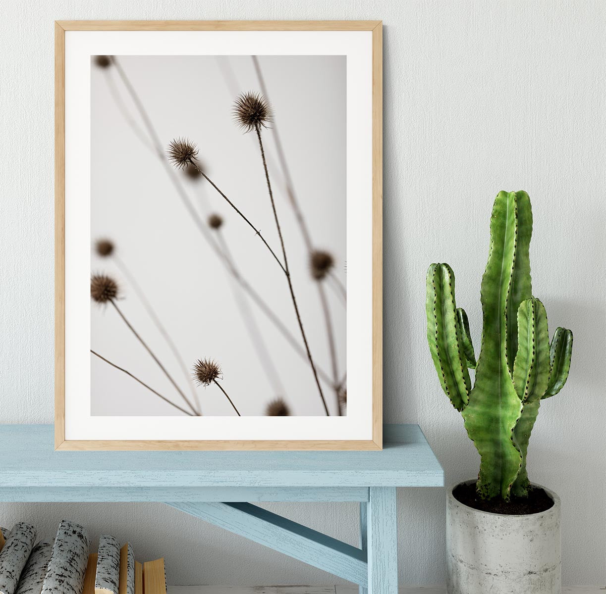 Thistle Grey 05 Framed Print - Canvas Art Rocks - 3