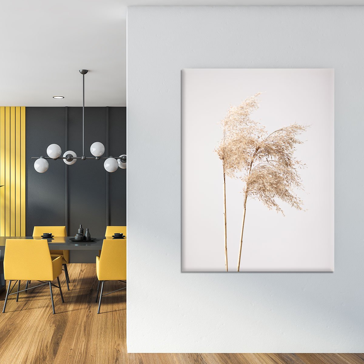 Reed Grass Grey 02 Canvas Print or Poster - Canvas Art Rocks - 4