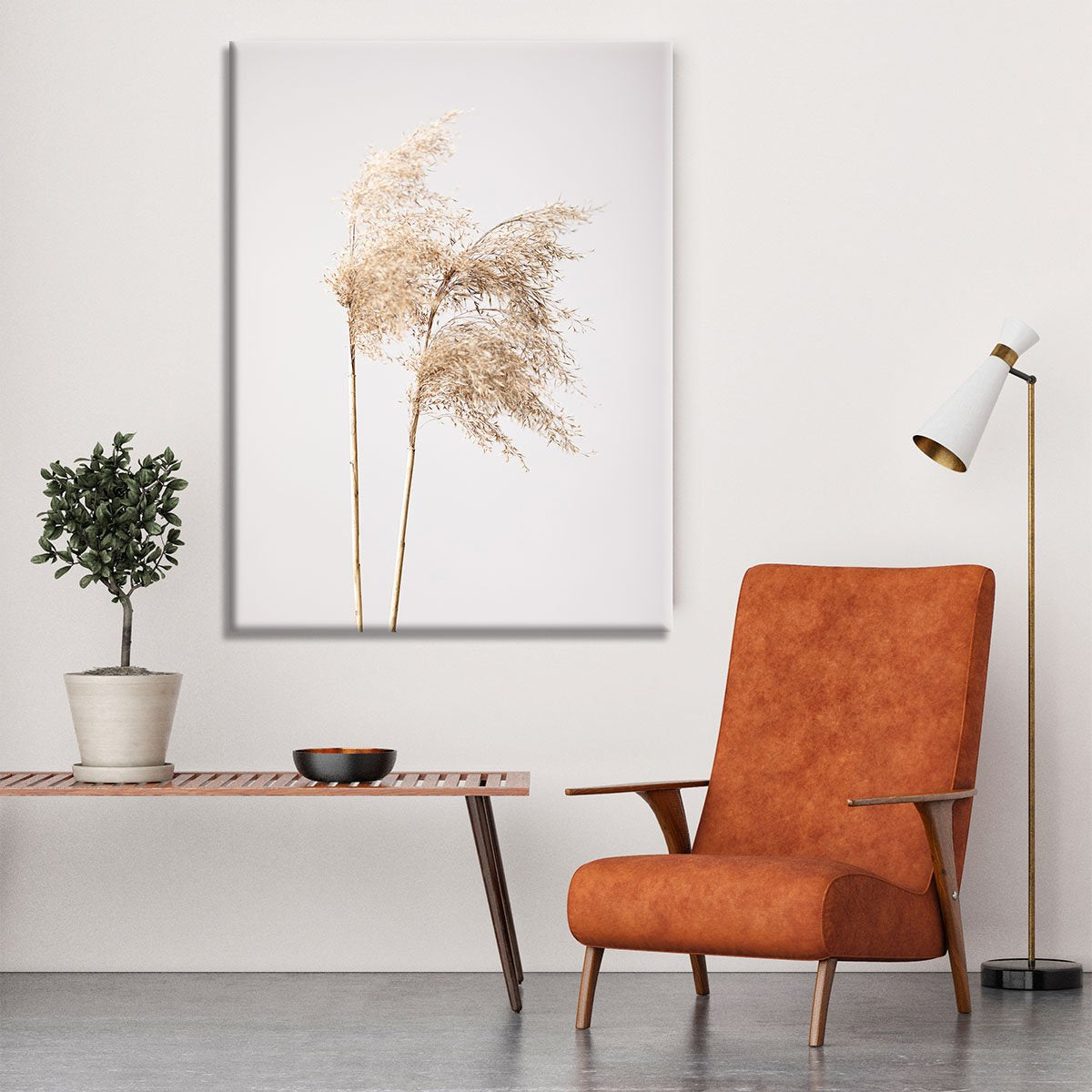 Reed Grass Grey 02 Canvas Print or Poster - Canvas Art Rocks - 6