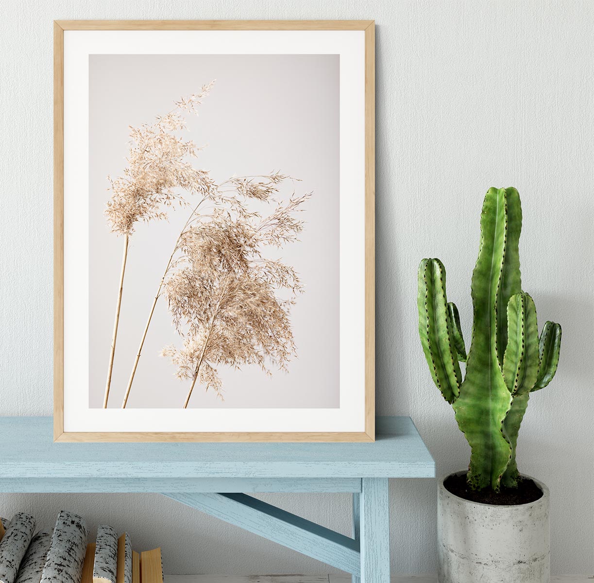 Reed Grass Grey 07 Framed Print - Canvas Art Rocks - 3