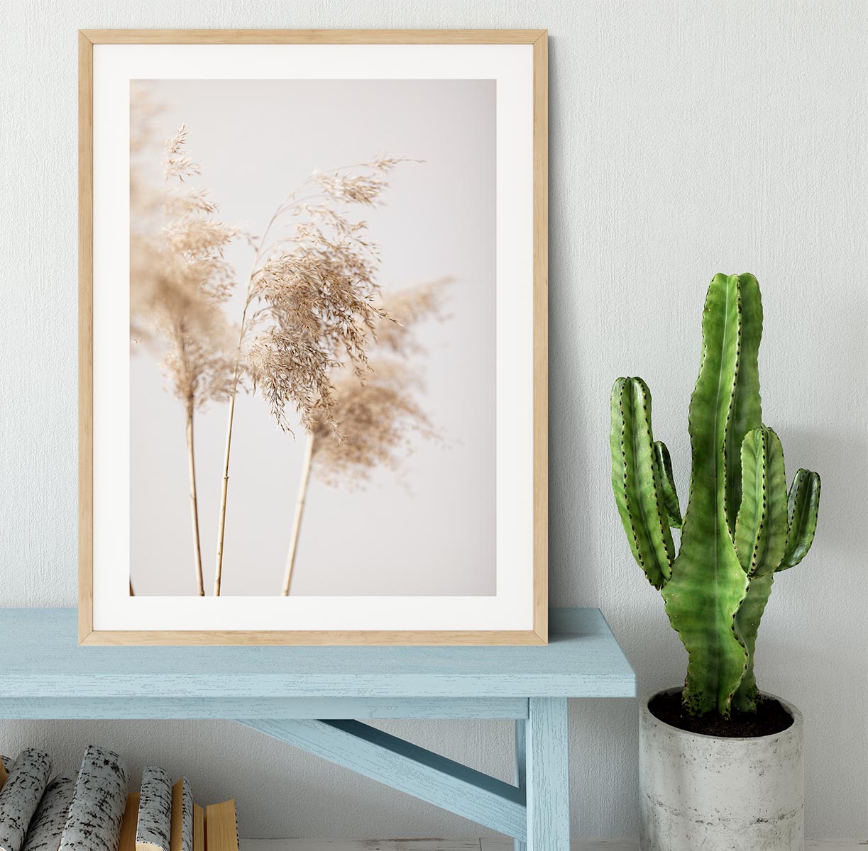 Reed Grass Grey 09 Framed Print - Canvas Art Rocks - 3