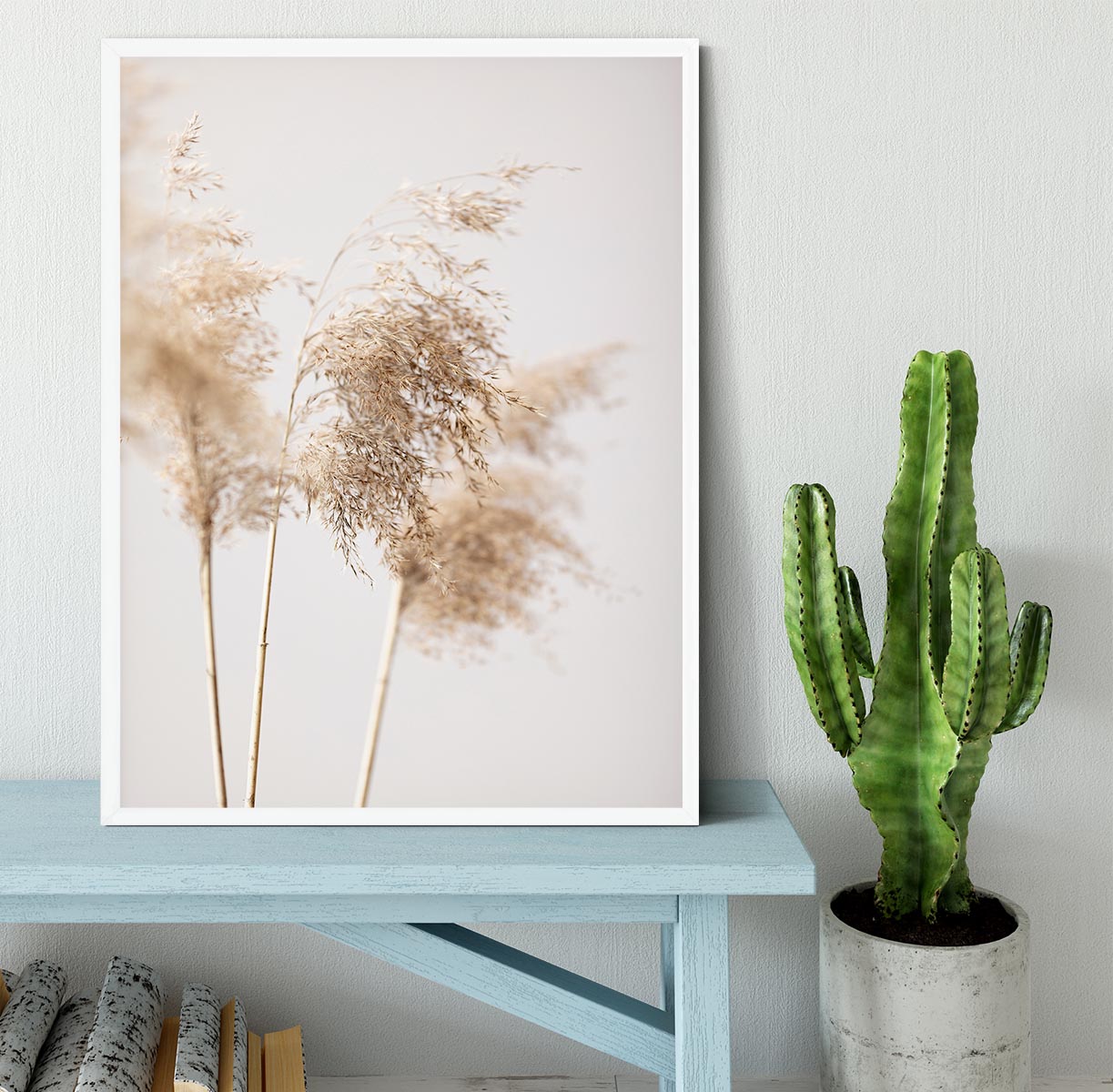 Reed Grass Grey 09 Framed Print - Canvas Art Rocks -6