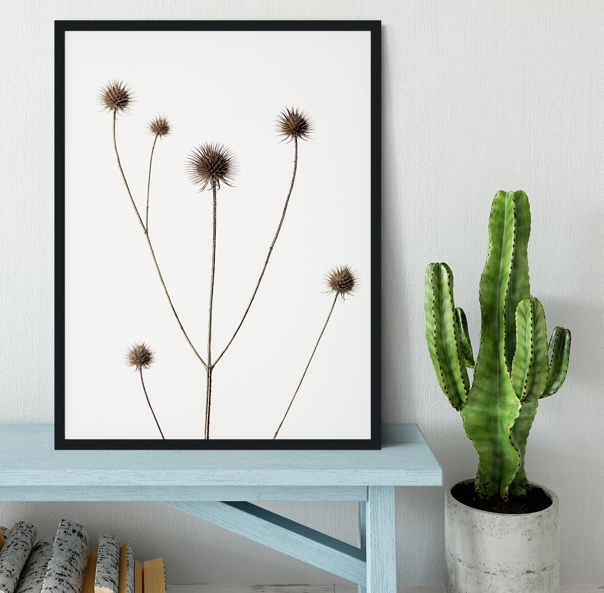 Thistle Grey 09 Framed Print - Canvas Art Rocks - 2