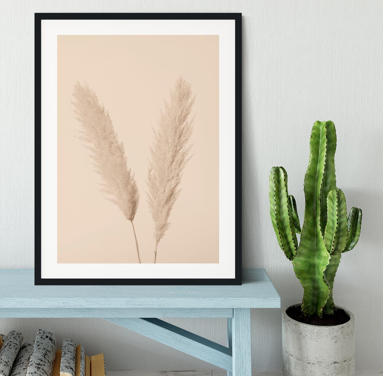 Pampas Grass Beige 01 Framed Print - Canvas Art Rocks - 1