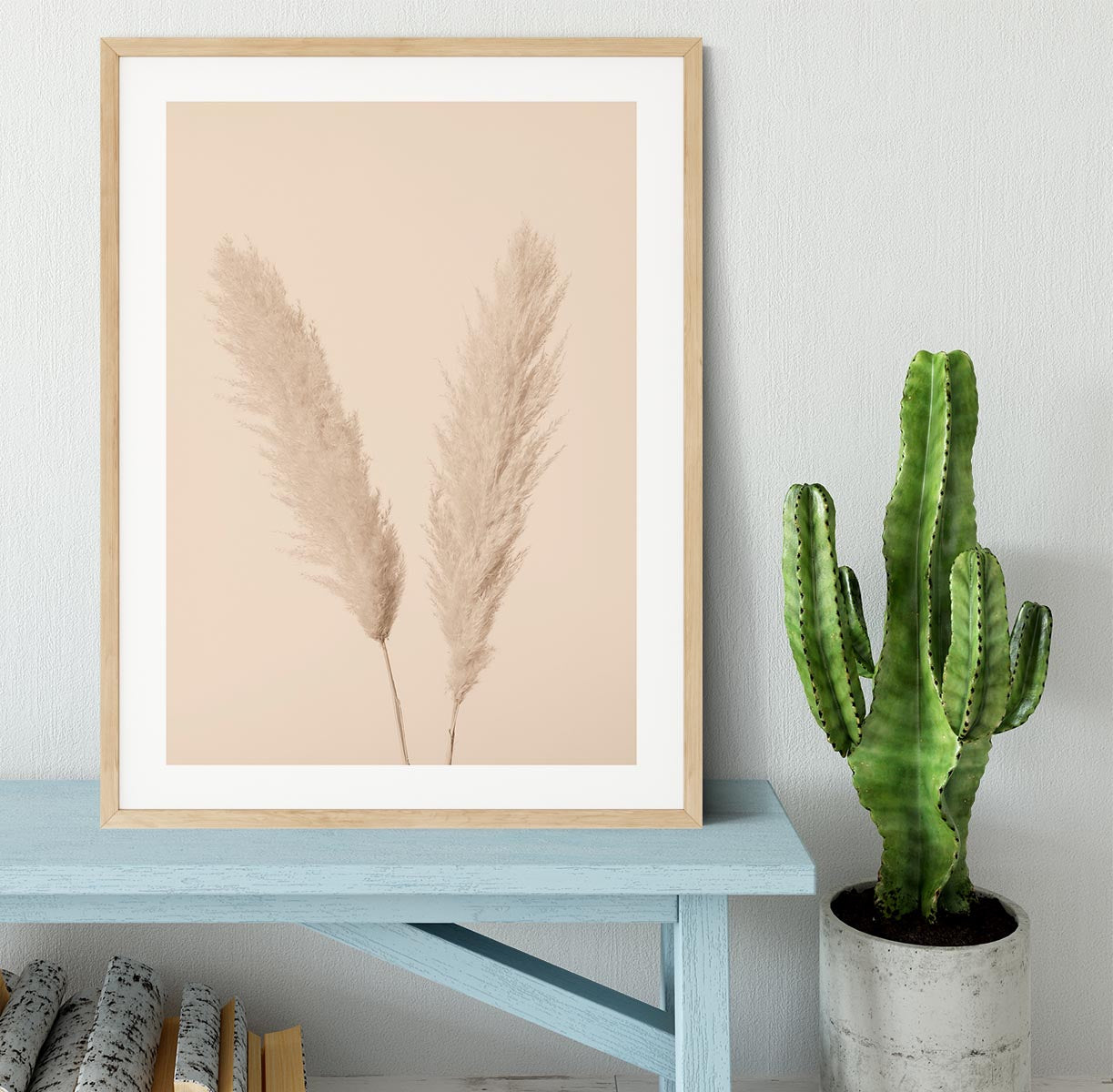 Pampas Grass Beige 01 Framed Print - Canvas Art Rocks - 3