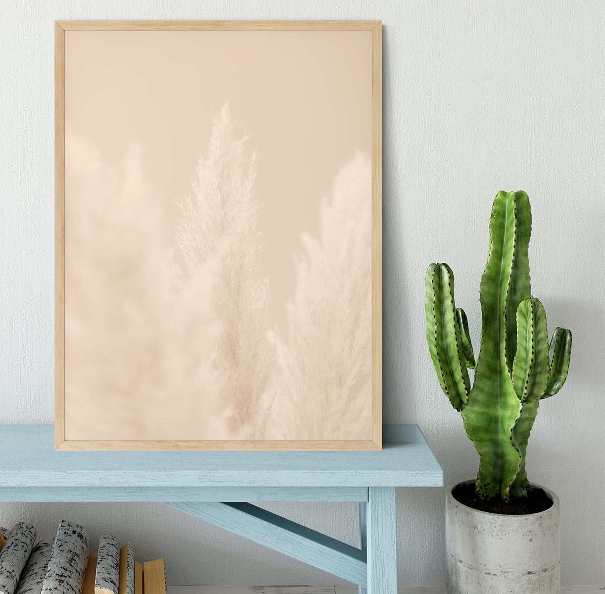 Pampas Grass Beige 04 Framed Print - Canvas Art Rocks - 4