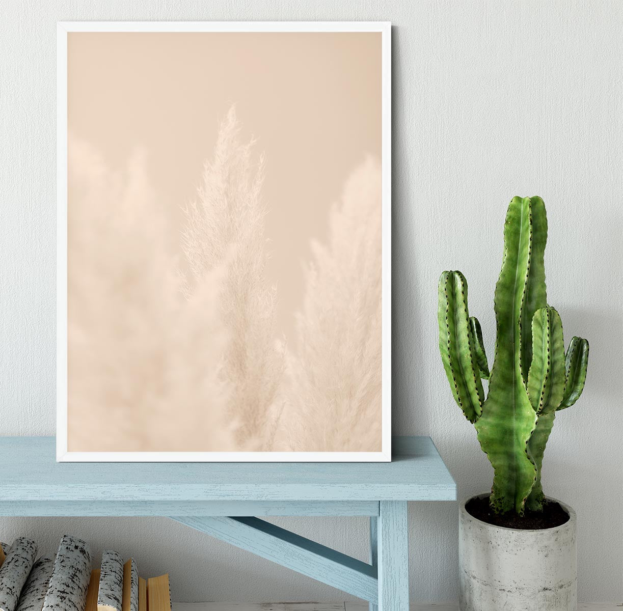 Pampas Grass Beige 04 Framed Print - Canvas Art Rocks -6