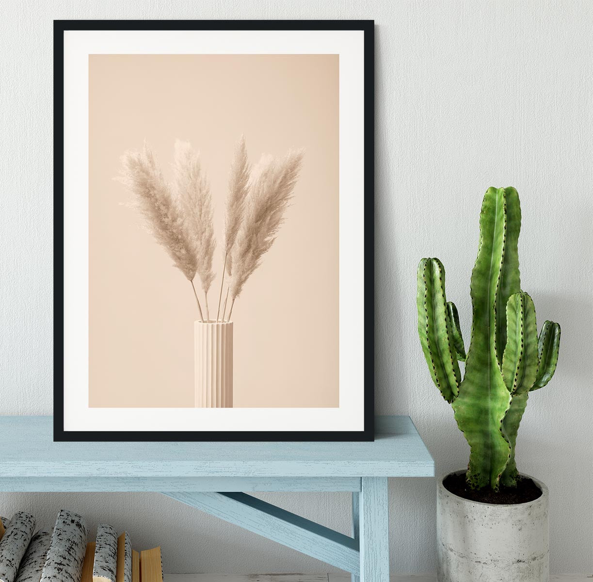 Pampas Grass Beige 11 Framed Print - Canvas Art Rocks - 1