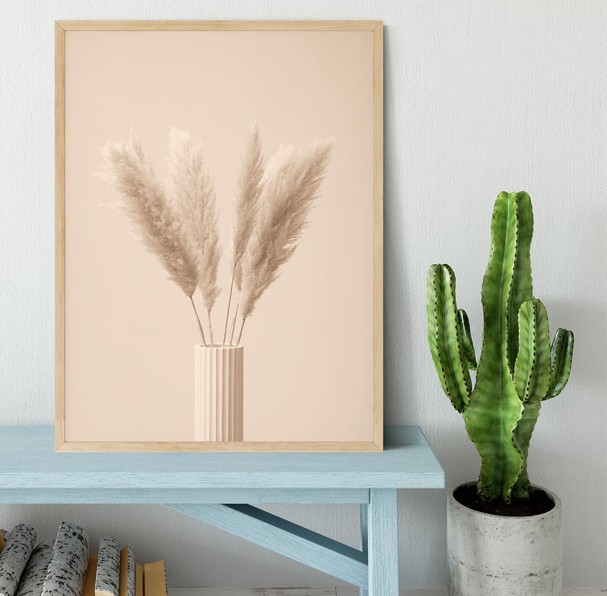 Pampas Grass Beige 11 Framed Print - Canvas Art Rocks - 4