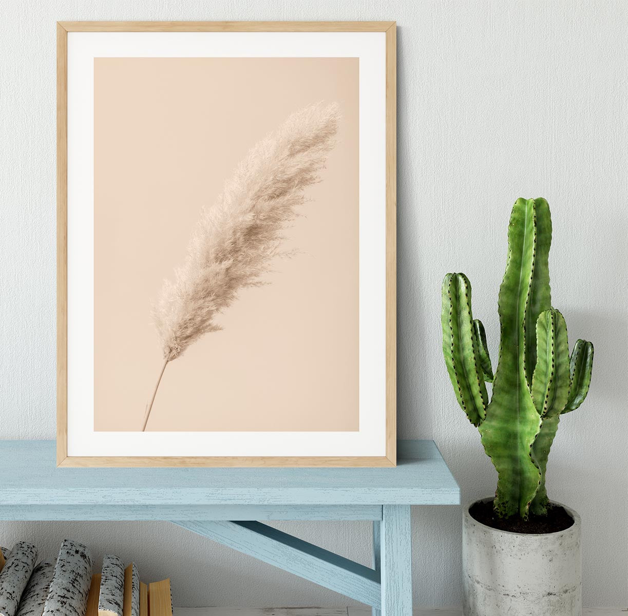 Pampas Grass Begie 14 Framed Print - Canvas Art Rocks - 3