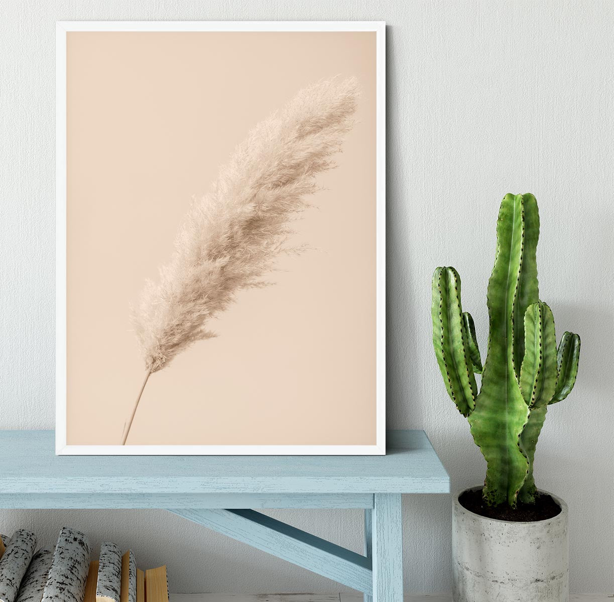 Pampas Grass Begie 14 Framed Print - Canvas Art Rocks -6