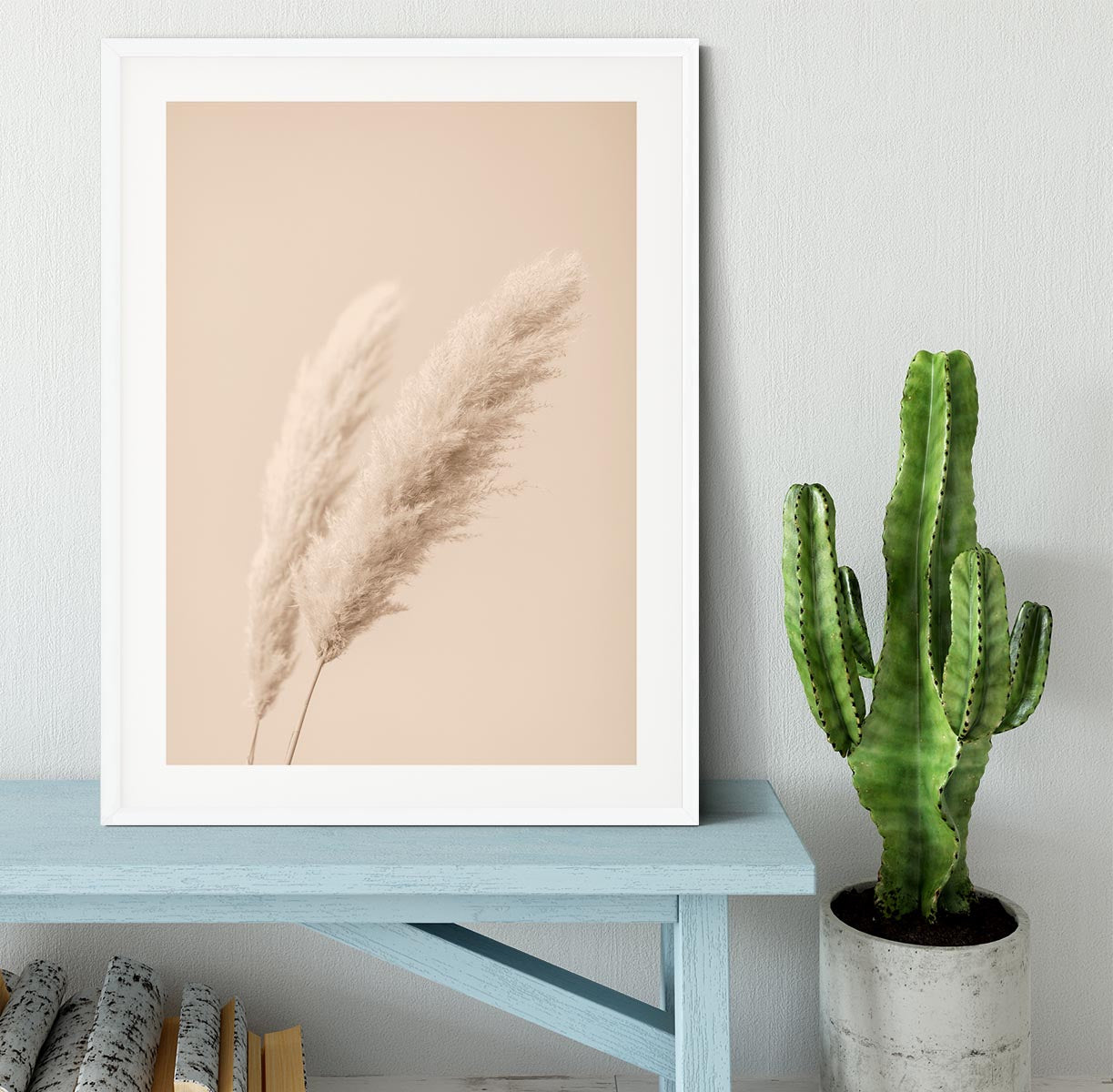 Pampas Grass Begie 15 Framed Print - Canvas Art Rocks - 5