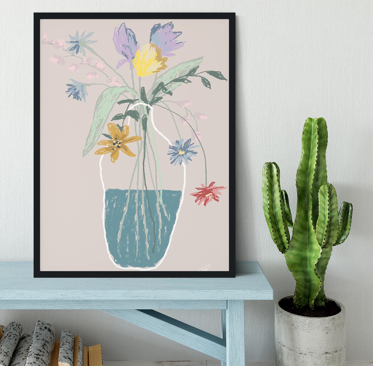 Flower Bouquet Framed Print - Canvas Art Rocks - 2