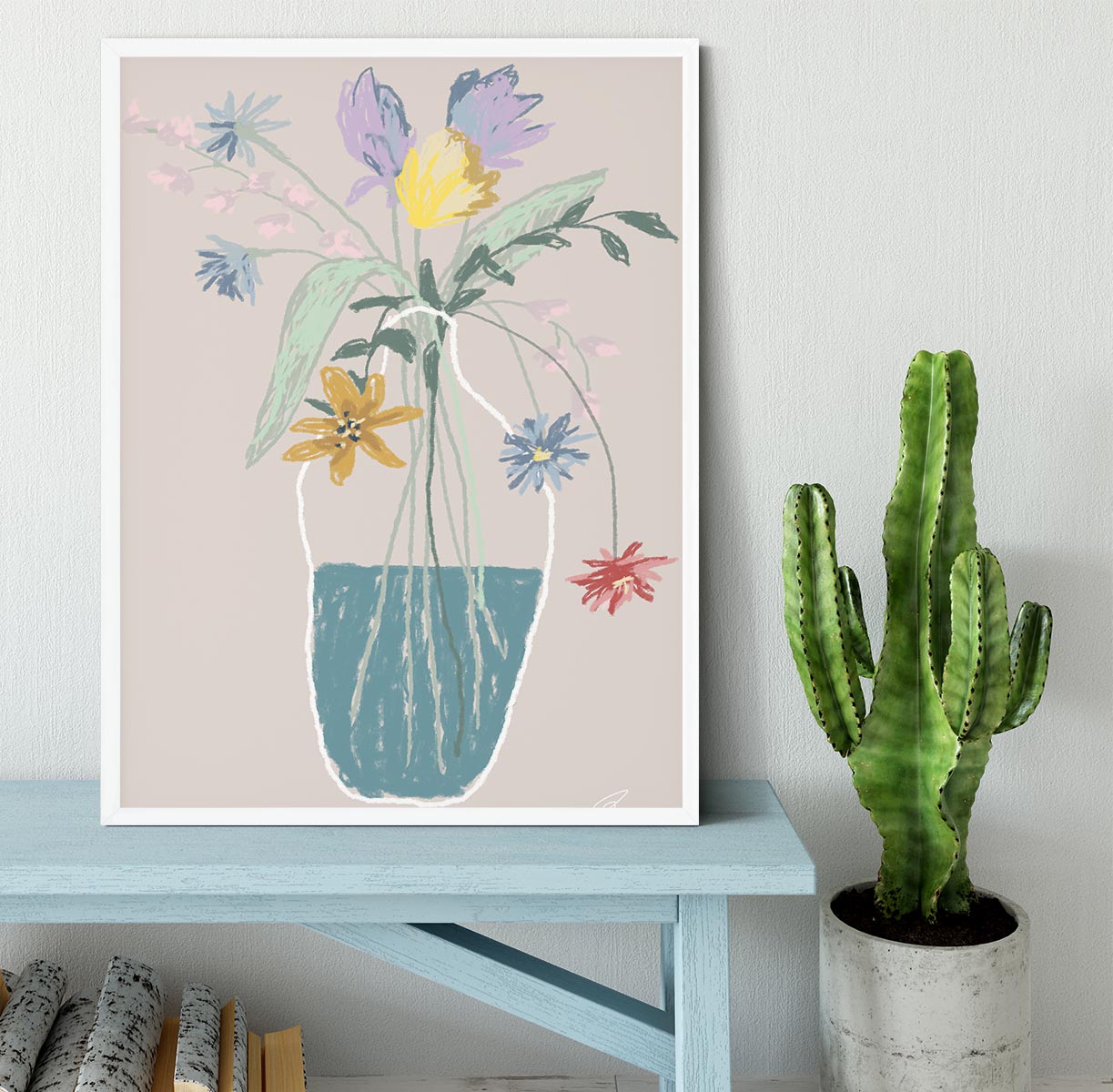 Flower Bouquet Framed Print - Canvas Art Rocks -6