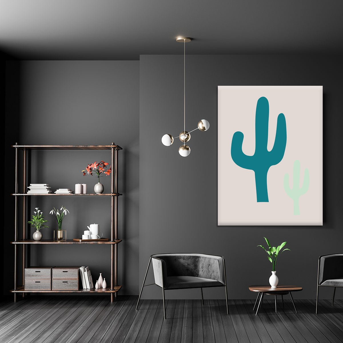 Cactus Beige Canvas Print or Poster - Canvas Art Rocks - 5