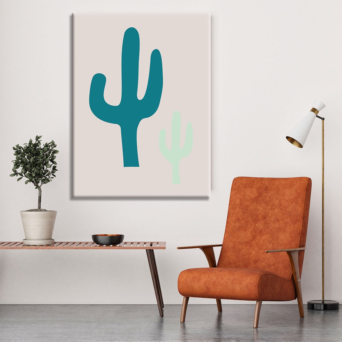 Cactus Beige Canvas Print or Poster - Canvas Art Rocks - 6