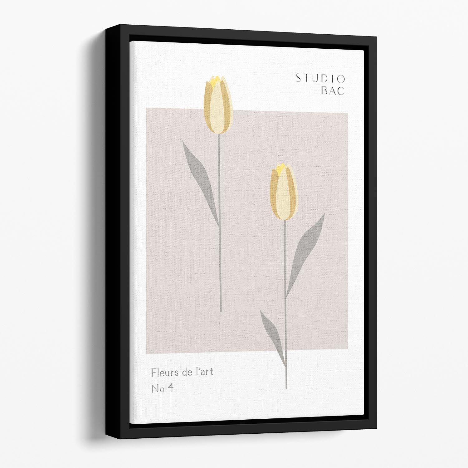 Tulips Studio Bac Floating Framed Canvas - Canvas Art Rocks - 1