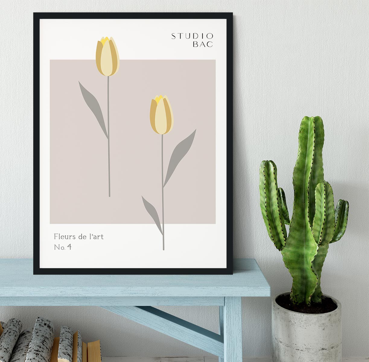Tulips Studio Bac Framed Print - Canvas Art Rocks - 2
