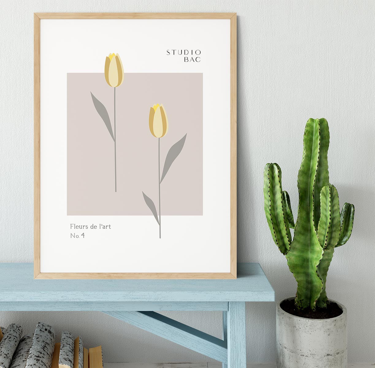 Tulips Studio Bac Framed Print - Canvas Art Rocks - 3