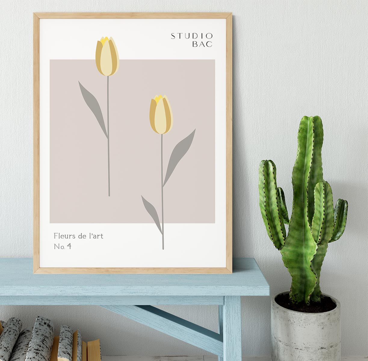 Tulips Studio Bac Framed Print - Canvas Art Rocks - 4
