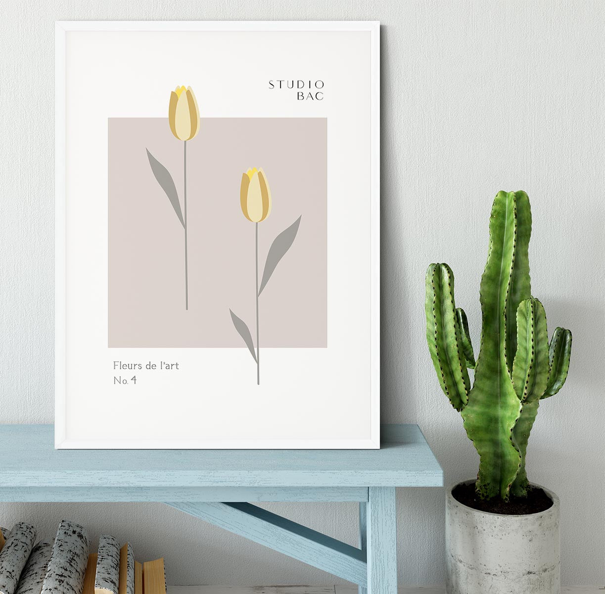 Tulips Studio Bac Framed Print - Canvas Art Rocks - 5