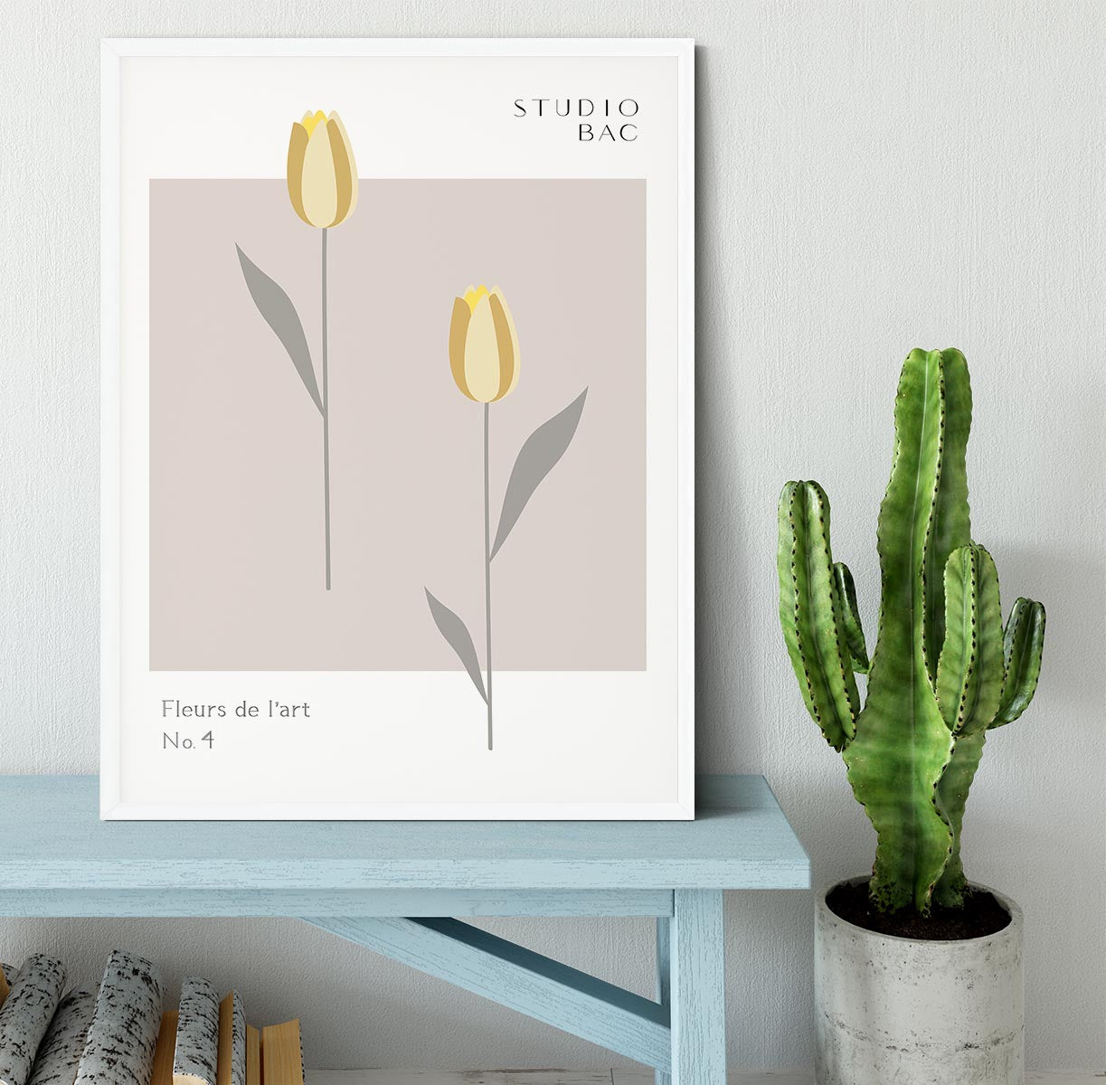 Tulips Studio Bac Framed Print - Canvas Art Rocks -6