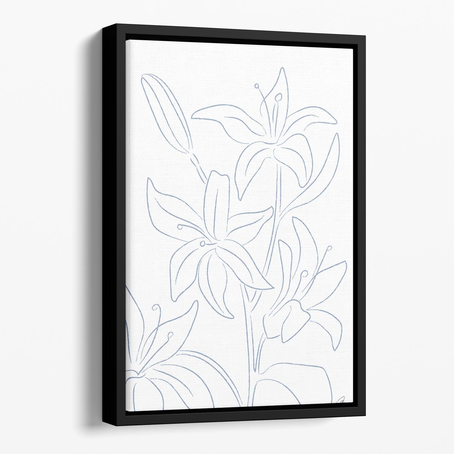 Lillies No 01 Floating Framed Canvas - Canvas Art Rocks - 1